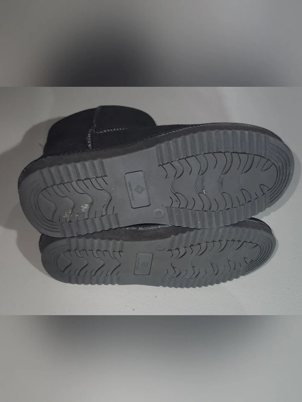 Dream Pairs Charcoal Gray Suede Like Winter Boots Size 8